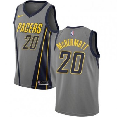 Womens Nike Indiana Pacers 20 Doug McDermott Swingman Gray NBA Jersey City Edition