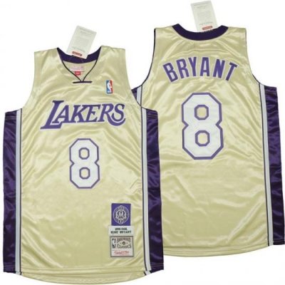 Men Los Angeles Lakers 8 Kobe Bryant Gold 1996 2016 The hall of fame Throwback Jerseys