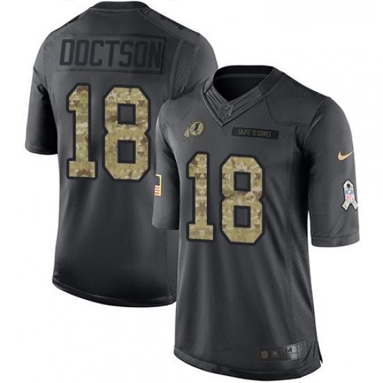 Youth Nike Washington Redskins 18 Josh Doctson Limited Black 2016 Salute to Service NFL Jersey