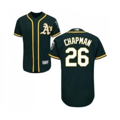 Mens Oakland Athletics 26 Matt Chapman Green Alternate Flex Base Authentic Collection Baseball Jersey