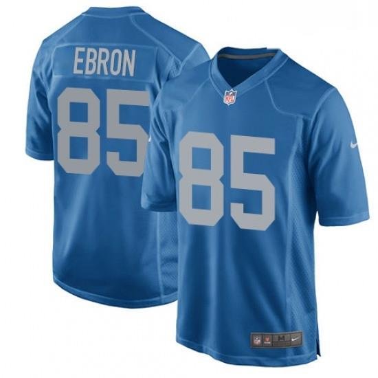 Men Nike Detroit Lions 85 Eric Ebron Game Blue Alternate NFL Jersey