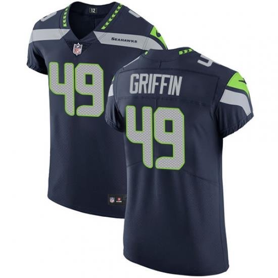 Nike Seahawks #49 Shaquem Griffin Steel Blue Team Color Mens Stitched NFL Vapor Untouchable Elite Jersey