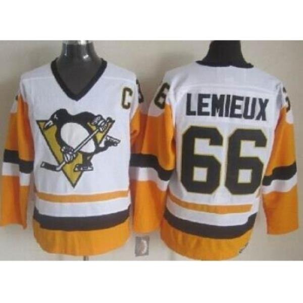 Pittsburgh Penguins #66 Mario Lemieux White CCM NHL Jerseys