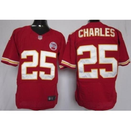 Nike Kansas City Chiefs 25 Jamaal Charles Red Elite NFL Jersey