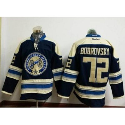 Blue Jackets #72 Sergei Bobrovsky Navy Blue Alternate Stitched NHL Jersey