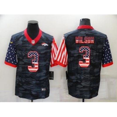 Men's Denver Broncos #3 Russell Wilson USA Camo 2020 Salute To Service Stitched NFL Nike Limited Jersey