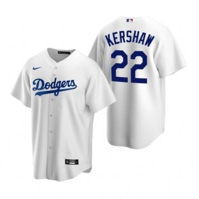 Toddler Nike Los Angeles Dodgers 22 Clayton KershaW White Home Stitched Baseball Jersey