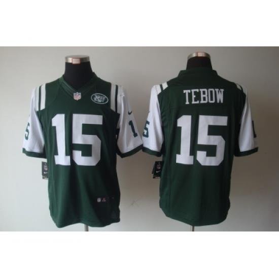 Nike NeW York Jets 15 Tim TeboW Green Limited NFL Jersey