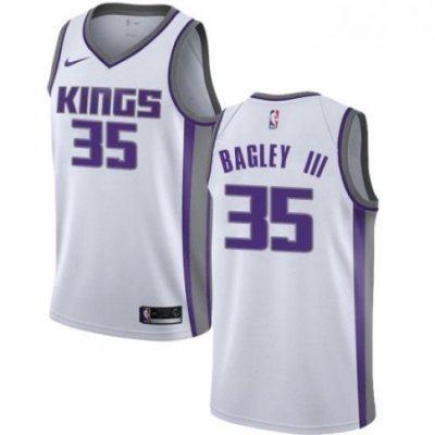 Mens Nike Sacramento Kings 35 Marvin Bagley III Authentic White NBA Jersey Association Edition