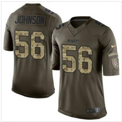 Nike Kansas City Chiefs #56 Derrick Johnson Green Men 27s Stitched NFL Limited Salute to Service Jersey