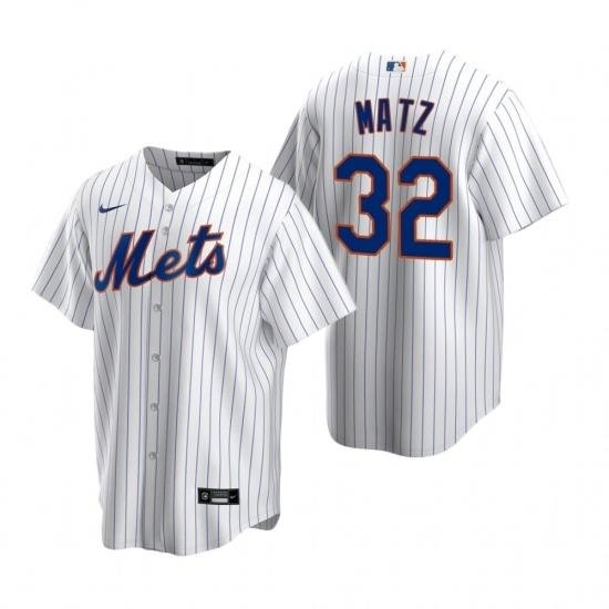 Mens Nike NeW York Mets 32 Steven Matz White 2020 Home Stitched Baseball Jerse