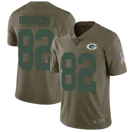 Nike Packers #82 Richard Rodgers Olive Mens Stitched NFL Limited 2017 Salute To Service Jersey