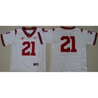 USC Trojans #21 White College Football Jersey