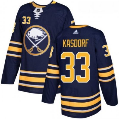 Youth Adidas Buffalo Sabres 33 Jason Kasdorf Premier Navy Blue Home NHL Jersey