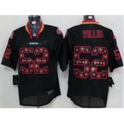 Nike San Francisco 49ers 52 Patrick Willis Black Elite Lights Out Fashion NFL Jersey