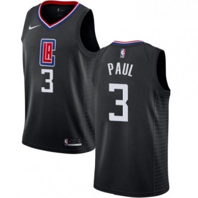 Womens Nike Los Angeles Clippers 3 Chris Paul Authentic Black Alternate NBA Jersey Statement Edition