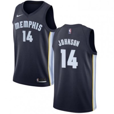 Womens Nike Memphis Grizzlies 14 Brice Johnson Swingman Navy Blue Road NBA Jersey Icon Edition