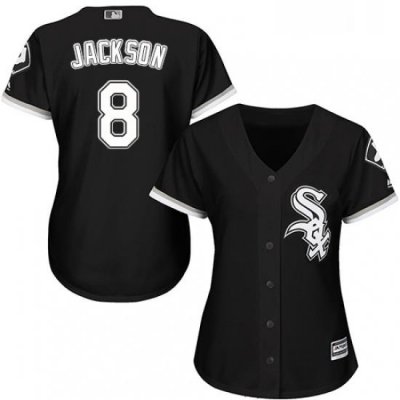 Womens Majestic Chicago White Sox 8 Bo Jackson Replica Black Alternate Home Cool Base MLB Jersey