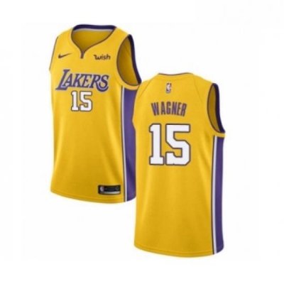 Youth Los Angeles Lakers 15 Moritz Wagner Swingman Gold Basketball Jersey Icon Edition