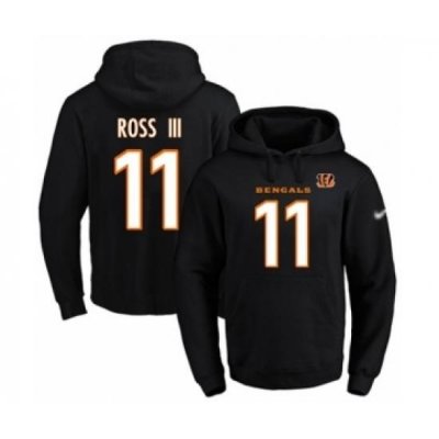 Football Mens Cincinnati Bengals 11 John Ross Black Name Number Pullover Hoodie