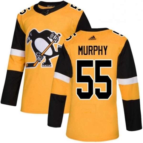 Mens Adidas Pittsburgh Penguins 55 Larry Murphy Premier Gold Alternate NHL Jersey