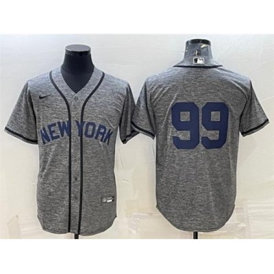 Men NeW York Yankees 99 Aaron Judgey Grey Cool Base Stitched JerseyS