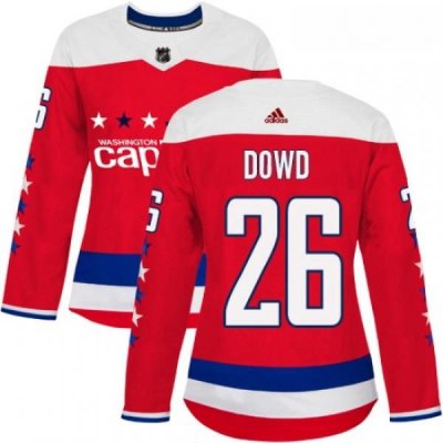 Womens Adidas Washington Capitals 26 Nic Dowd Authentic Red Alternate NHL Jersey