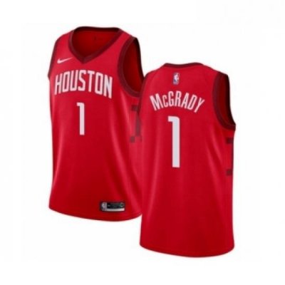 Womens Nike Houston Rockets 1 Tracy McGrady Red Swingman Jersey Earned Edition