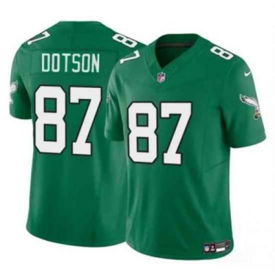 Youth Philadelphia Eagles 87 Jahan Dotson Green F U S E Throwback Vapor Untouchable Limited Stitched Football Jersey