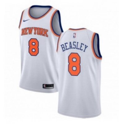 Womens Nike New York Knicks 8 Michael Beasley Swingman White NBA Jersey Association Edition