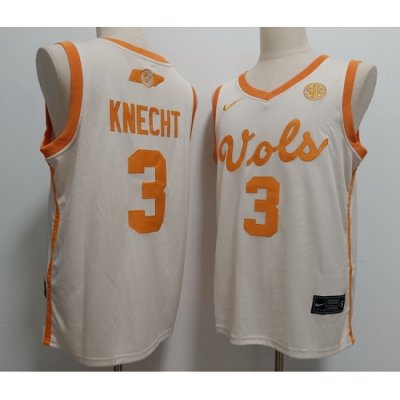 Men Tennessee Volunteers #3 Dalton Knecht White F U S E Stitched NCAA Football Jersey