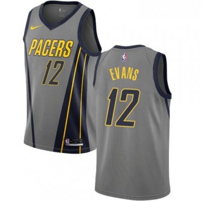 Youth Nike Indiana Pacers 12 Tyreke Evans Swingman Gray NBA Jersey City Edition