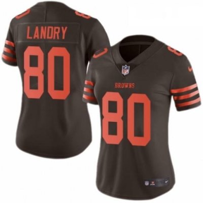 Womens Nike Cleveland Browns 80 Jarvis Landry Limited Brown Rush Vapor Untouchable NFL Jersey