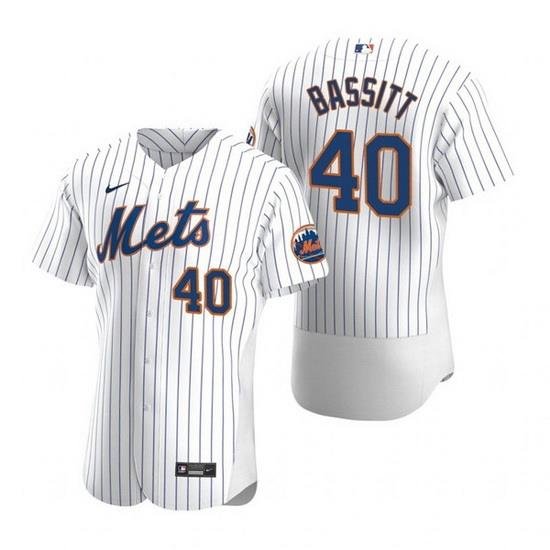 Men NeW York Mets 40 Chris Bassitt White Flex Base Stitched jersey