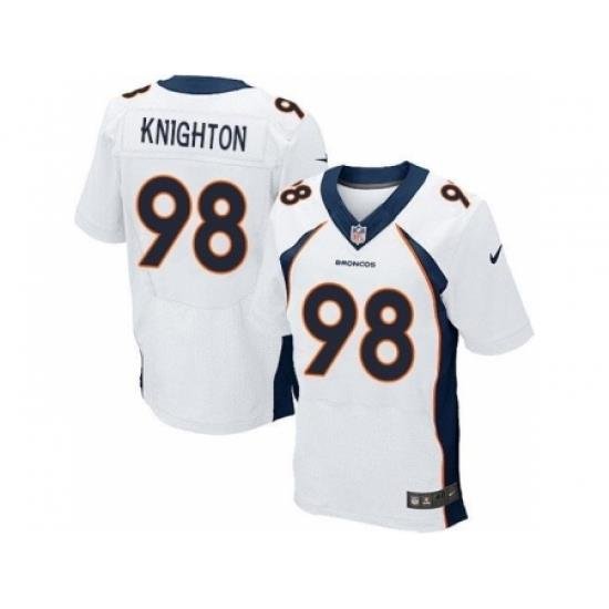 Nike Denver Broncos 98 Terrance Knighton White Elite NFL Jersey