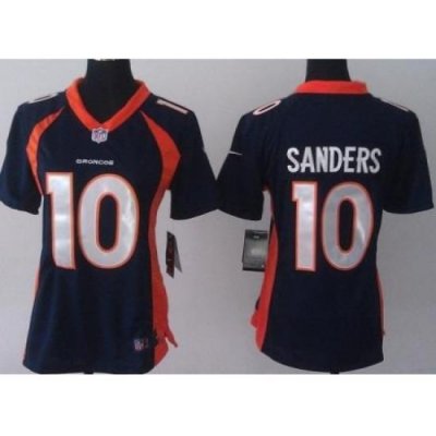 Women Nike Denver Broncos 10 Emmanuel Sanders Blue NFL Jerseys