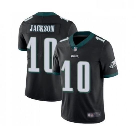 Mens Philadelphia Eagles 10 DeSean Jackson Black Alternate Vapor Untouchable Limited Player Football Jersey