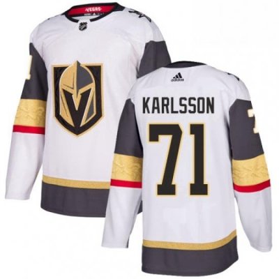 Mens Adidas Vegas Golden Knights 71 William Karlsson Authentic White Away NHL Jersey