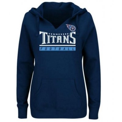 NFL Tennessee Titans Majestic Womens Self Determination Pullover Hoodie Navy