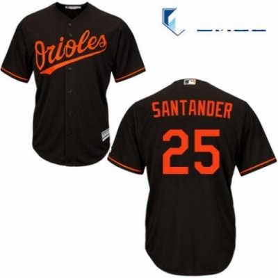 Mens Majestic Baltimore Orioles 25 Anthony Santander Replica Black Alternate Cool Base MLB Jersey