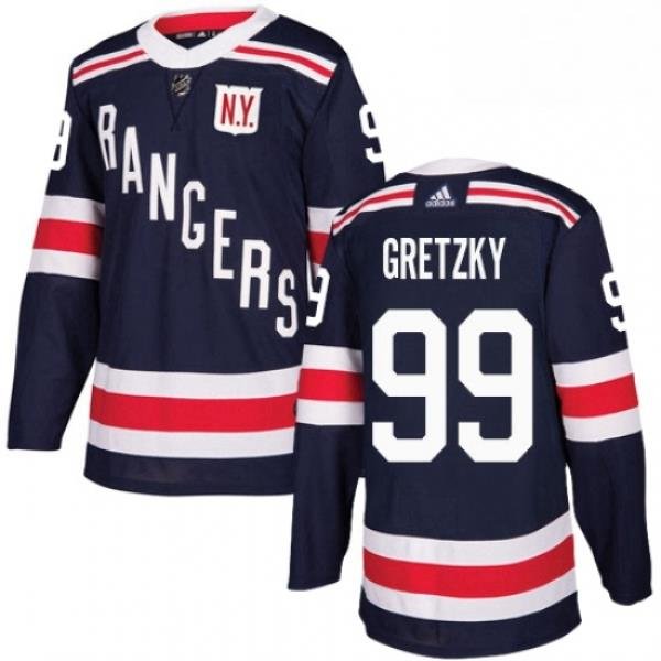 Youth Adidas New York Rangers 99 Wayne Gretzky Authentic Navy Blue 2018 Winter Classic NHL Jersey