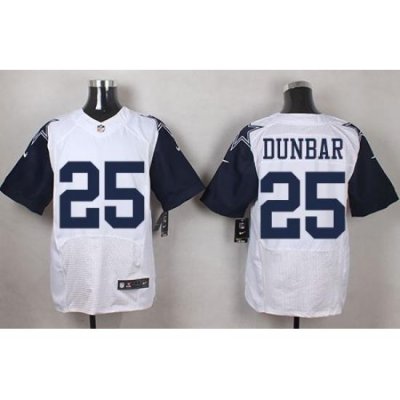 Nike Cowboys #25 Lance Dunbar White Mens Stitched NFL Elite Rush Jerseys