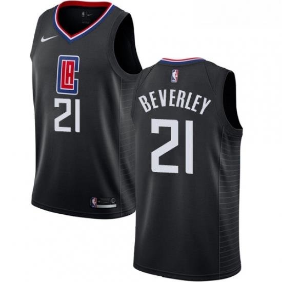 Youth Nike Los Angeles Clippers 21 Patrick Beverley Authentic Black Alternate NBA Jersey Statement Edition