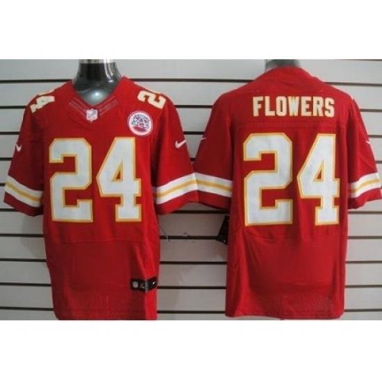 Nike Kansas City Chiefs 24 Brandon Flowers Red Elite NFL Jersey