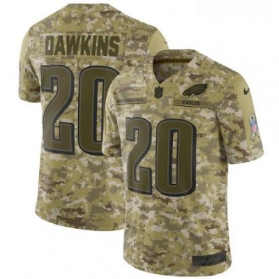 Youth Nike Philadelphia Eagles 20 Brian DaWkins Limited Camo 2018 Salute to Service NFL Jersey