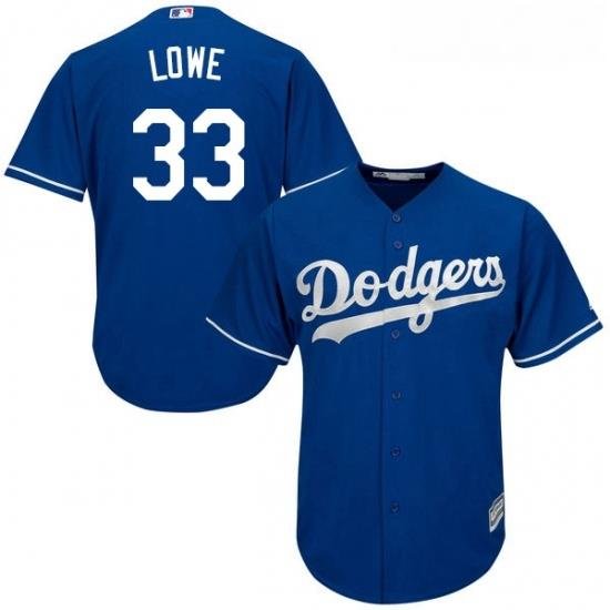 Youth Majestic Los Angeles Dodgers 33 Mark Lowe Replica Royal Blue Alternate Cool Base MLB Jersey