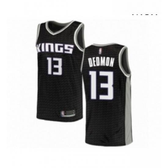 Mens Sacramento Kings 13 Dewayne Dedmon Authentic Black Basketball Jersey Statement Edition