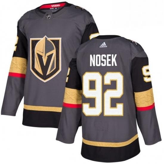 Mens Adidas Vegas Golden Knights 92 Tomas Nosek Premier Gray Home NHL Jersey