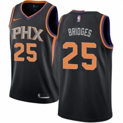 Mens Nike Phoenix Suns 25 Mikal Bridges Authentic Black NBA Jersey Statement Edition