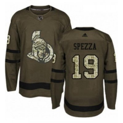 Youth Adidas Ottawa Senators 19 Jason Spezza Premier Green Salute to Service NHL Jersey